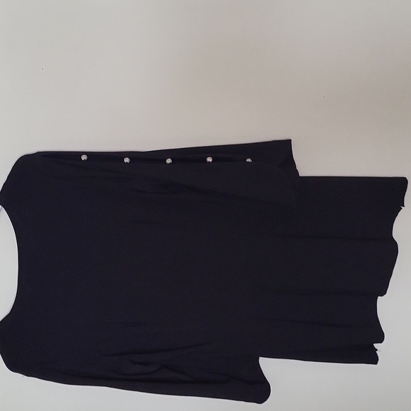 Black Long Sleeve Top with Button Accents - Picture 7 of 7